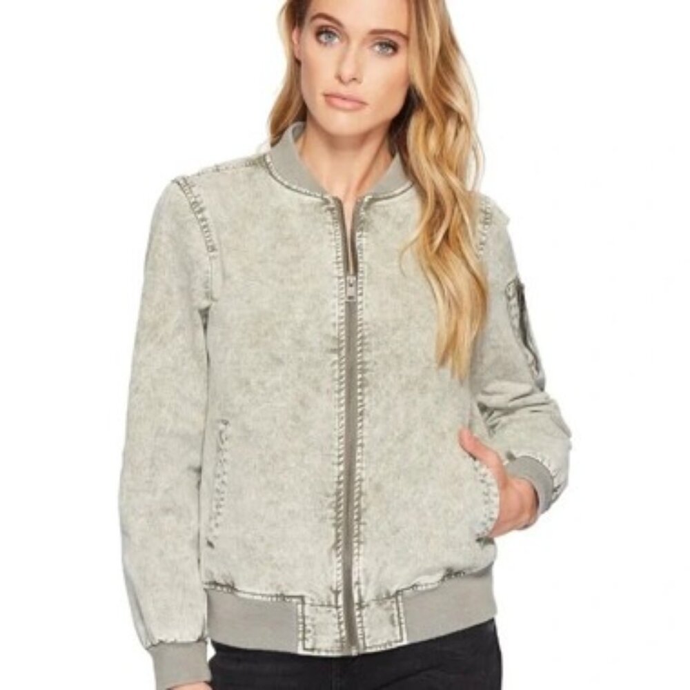 Levi's Acid Washed Denim Bomber Jacket Sz XL